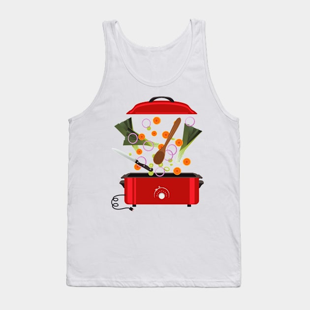 Electric Flying Vegetables Tank Top by SWON Design